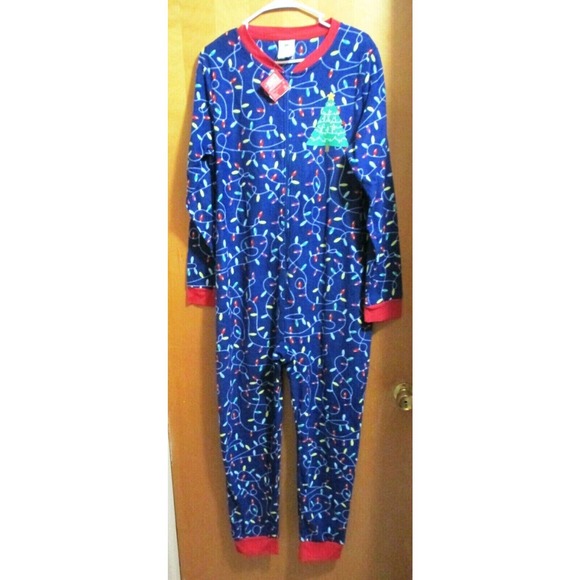 Blue and Red Holiday Onesie - Picture 1 of 8